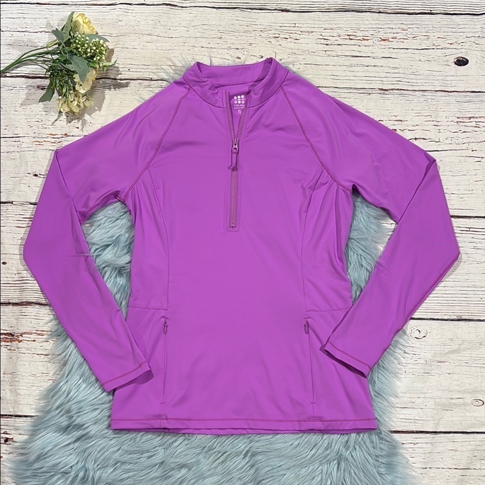 Title Nine Purple Sunbuster 1/4 Zip Long Sleeve Sun Shirt - Solid